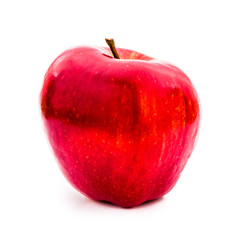 Colorful red apple fruits isolated on white. product or package design element