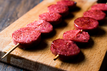Turkish Sausage on Skewers / Sucuk