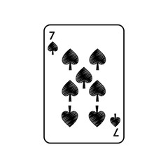 seven of spades french playing cards related icon icon image