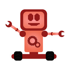 Isolated cute robot