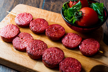 Turkish Sausage on Skewers / Sucuk