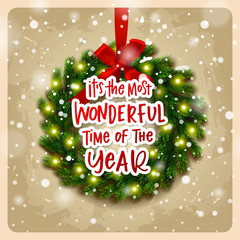 Christmas greeting card. Xmas vector background. Hand drawn calligraphy. concept handwritten  