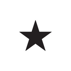Obraz premium Black star icon on a white background. Vector illustration