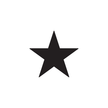 Black star icon on a white background. Vector illustration