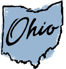 Fotobehang Hand Drawn Ohio State Design © squarelogo
