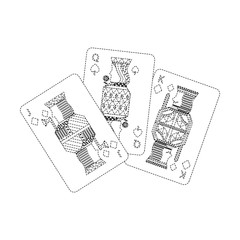 jack queen and king poker cards hand