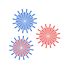 Colorful firework icon. Vector illustration.
