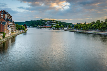 Fototapeta na wymiar River Meuse through Namur, Belgium