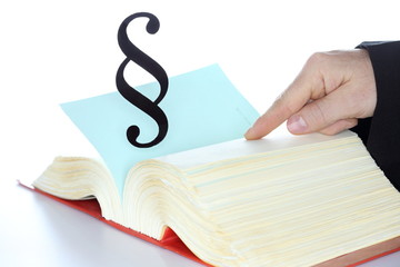 Paragraphen im Gesetzbuch