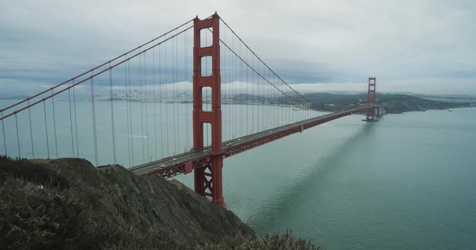 Golden Gate Bridge In The Cold Morning