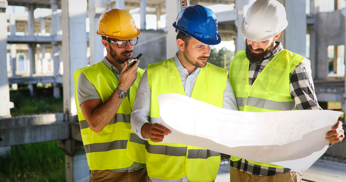 Architecture engineering teamwork meeting at workplace