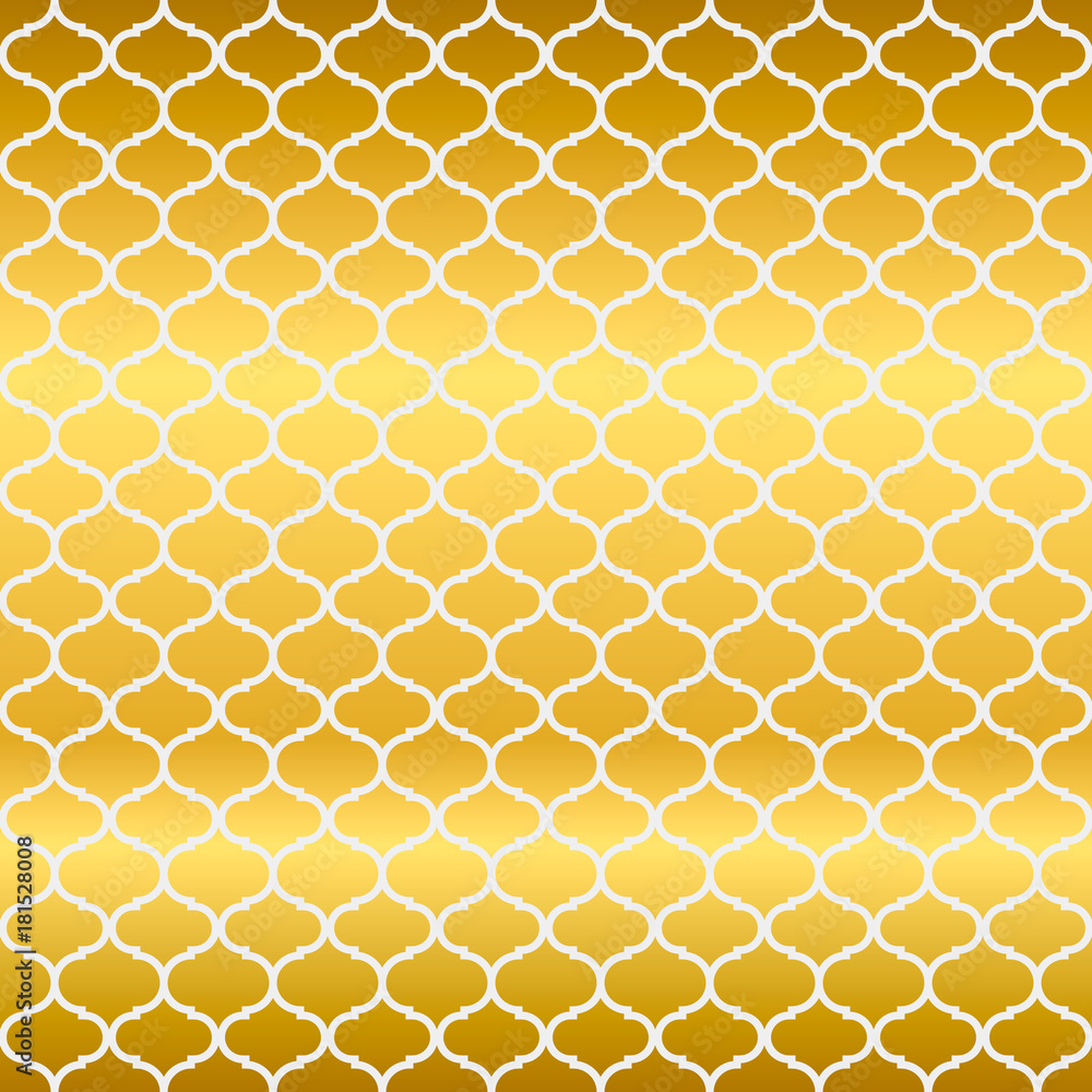 Poster abstract vector seamless pattern with elegant forms on goldbackground. flat illustration of shapes. 