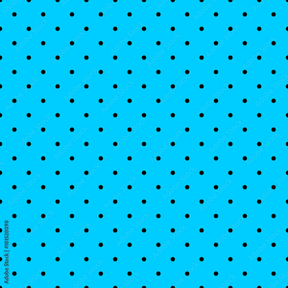 Aufkleber abstract vector seamless pattern with dots on blue background. flat illustration of circles. color i