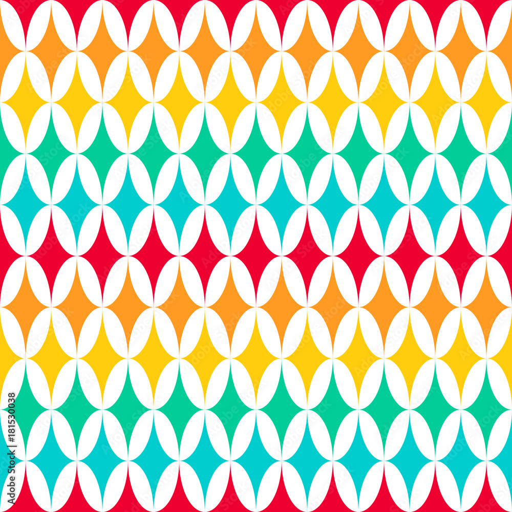 Aufkleber abstract vector seamless pattern with sparkles on white background. flat illustration of rainbow fla
