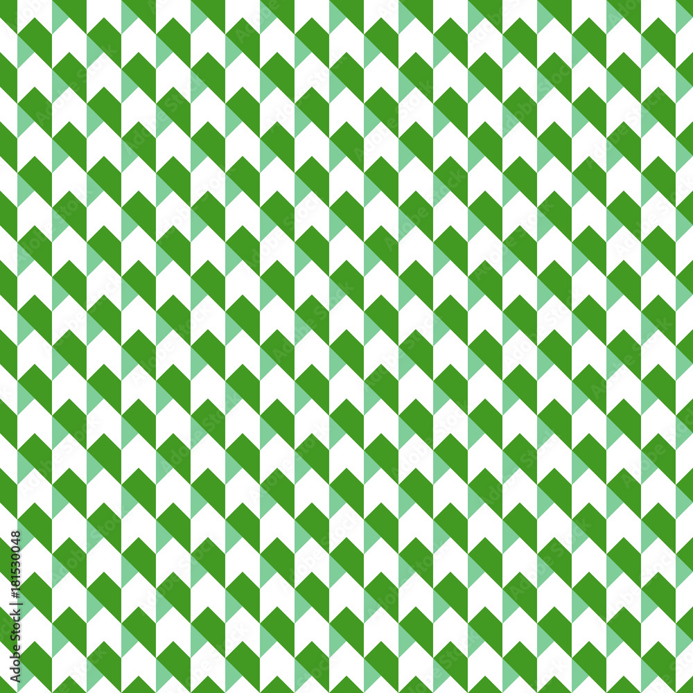 Poster abstract vector seamless pattern with green arrows on white background. flat illustration of pointer