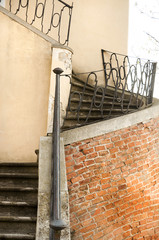 Castle outdoor staircase