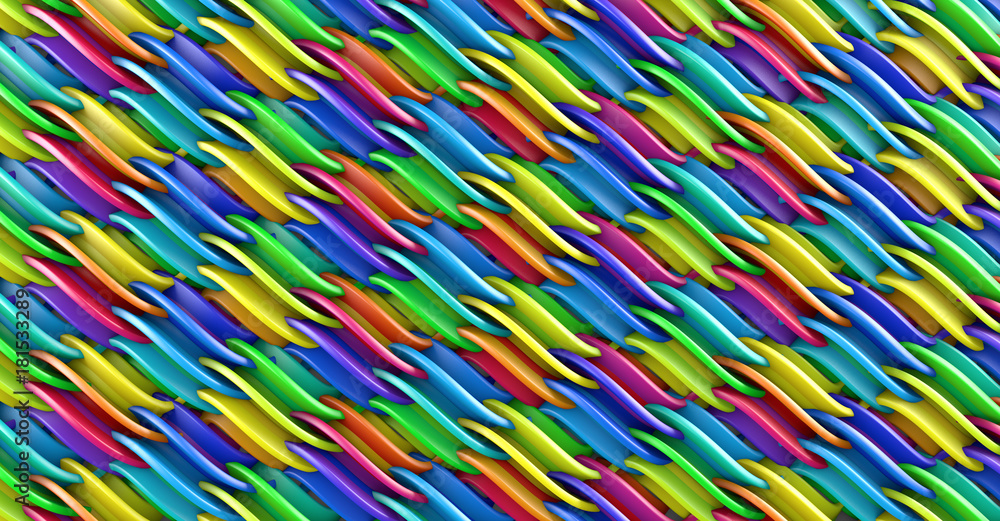 Poster bright colorful grid abstract 3d rendering