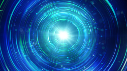 Blue glowing circles abstract futuristic background