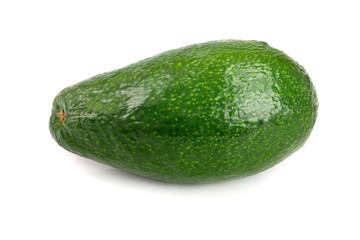 whole avocado isolated on white background close-up