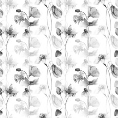 Seamless wallpaper with spring flowers