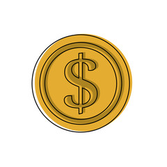 coin money icon image vector illustration design 