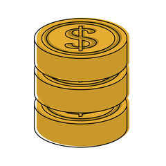 coin money icon image vector illustration design 