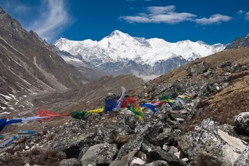 Photo sur Plexiglas Cho Oyu Le côté sud de Cho Oyu depuis Gokyo. Himalaya. Népal
