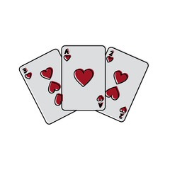 hearts suit french playing cards icon image vector illustration design 