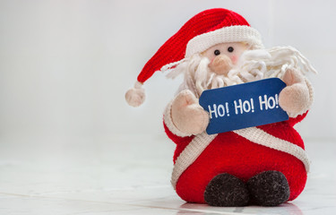 Ho ho ho, fluffy stuffed Santa Claus toy