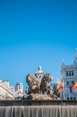 The fountain of Cibeles in Madrid, Spain.