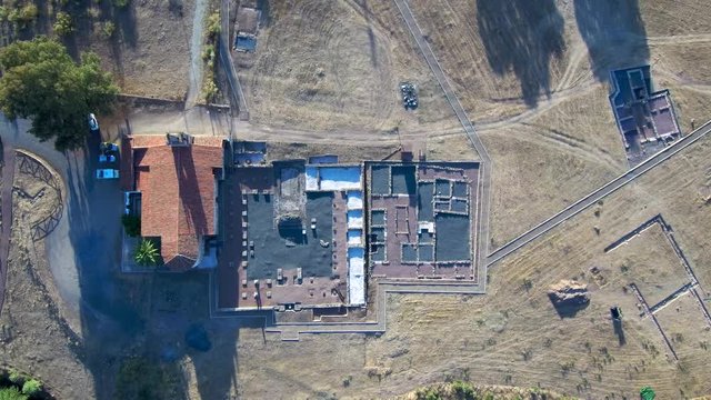 Ciudad Romana De Turobriga en Aroche ( Huelva,Andalucia) desde un drone