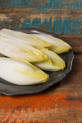 Fresh organic chicory  endive salad ready to eat