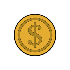 coin money icon image vector illustration design 