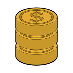 coin money icon image vector illustration design 