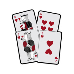 hearts suit french playing cards icon image vector illustration design 