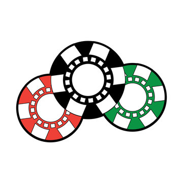 chips casino related icons image vector illustration design 