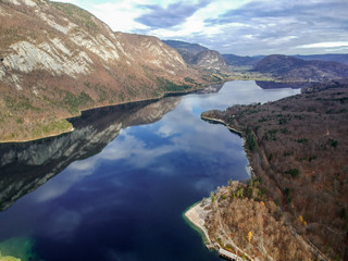 Fototapeta na wymiar Bohinj lake in Triglav National Park, Slovenia