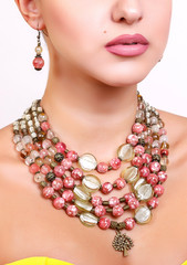 beautiful female handmade necklace