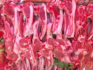 Raw Turkish Traditional Chop Steak, Meat, beef ready for cook at a restaurant