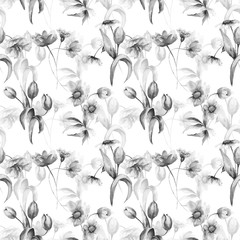 Seamless pattern with Decorative flowers