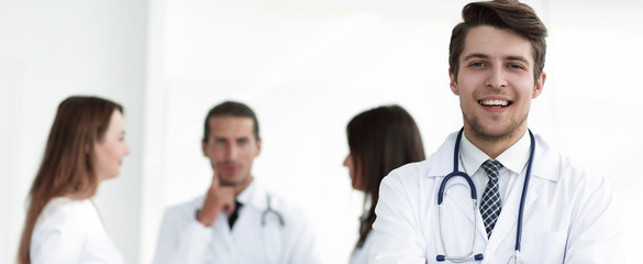 doctor therapist on the background of the office