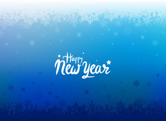 New Year Background with Snowflakes
