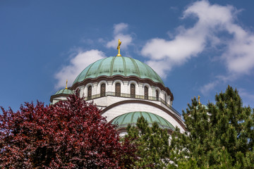 Fototapeta na wymiar The Church of Saint Sava in Belgrade, Serbia