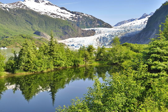 Mendenhall Glacier in Alaska, United States