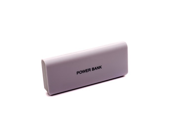 Portable external battery isolated on a white background