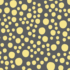 Snow Blizzard Hand Drawn Dots Asymmetrical Seamless Pattern, Dotted Swiss