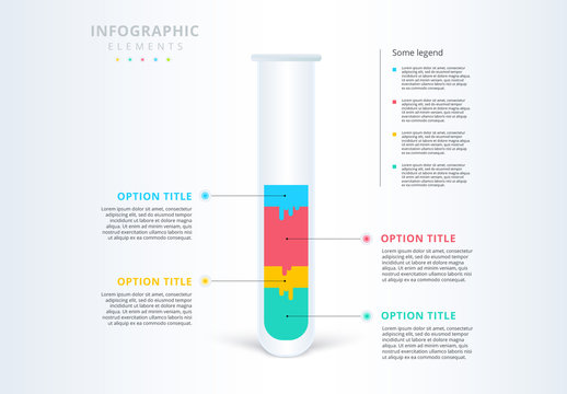 Colorful Test Tube Sectioned Infographic