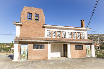 parish church in Villaciervos village, province of Soria, Spain