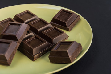 Broken chocolate bar