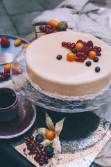 yogurt cake with fruits © Yuliya Timofeeva